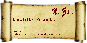 Naschitz Zsanett névjegykártya